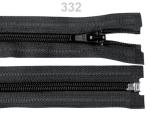 Reißverschluss spiralförmig 5 mm, 30 cm für Jacken, teilbar, Schwarz